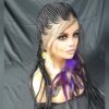 Black Wig-Braided wig 100% handmade, black wig, NWT feeding braids absolutely gorgeous…