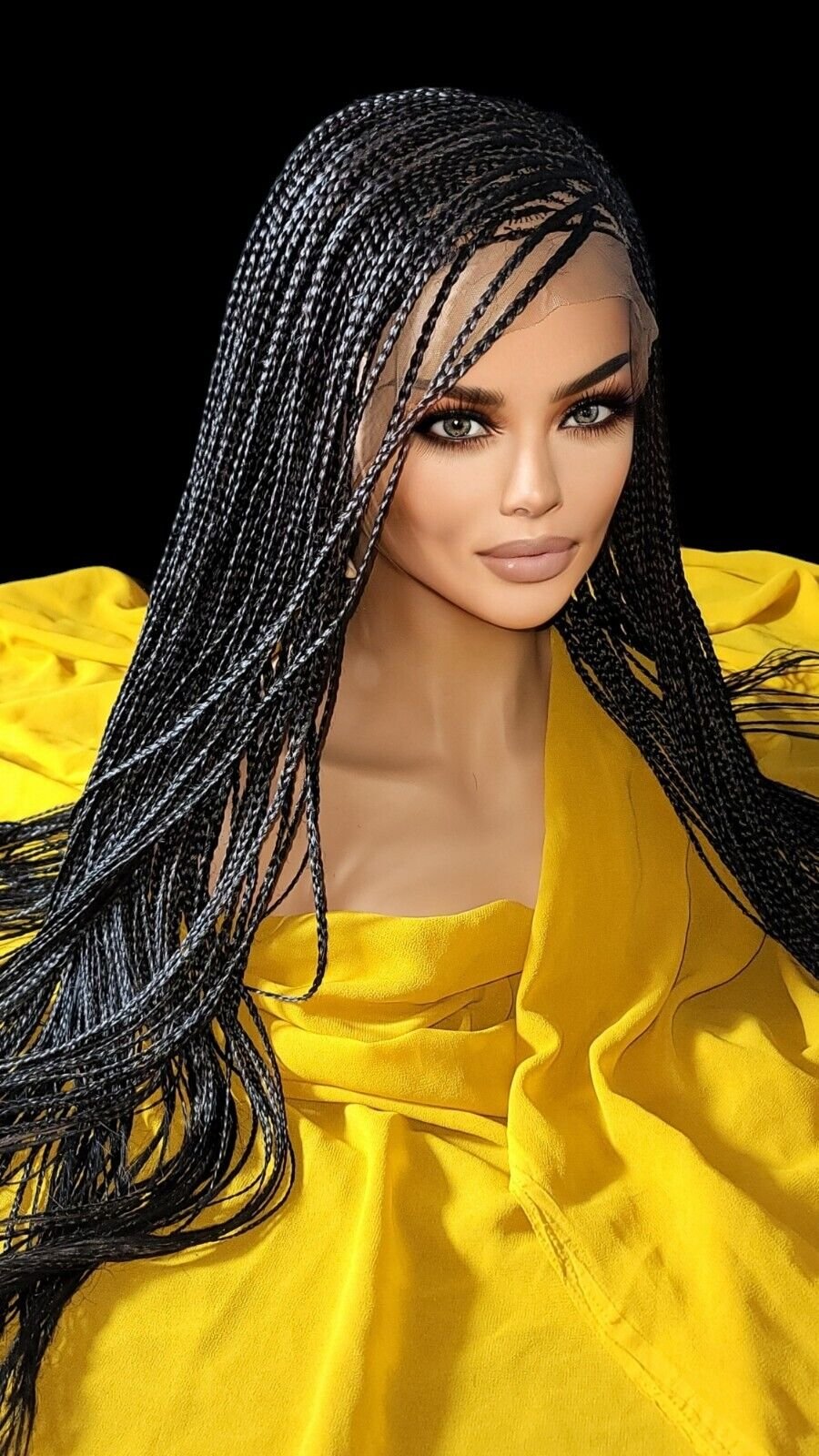 Braided wig: Premium 24 Knotless Braid Wig with Full Lace and