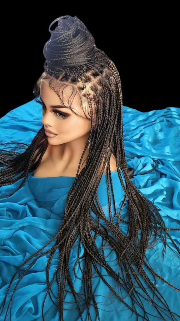 Pain-Free 22" Knotless Box Braids with Lace Closure and Baby Hair - Instant, NWT
