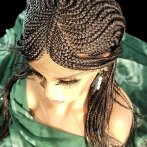 Buy Handmade 18" Lace Front Braided Wig - Dark Brown #4 - MagicBraids" NWT long