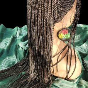 Buy Handmade 18" Lace Front Braided Wig - Dark Brown #4 - MagicBraids" NWT long