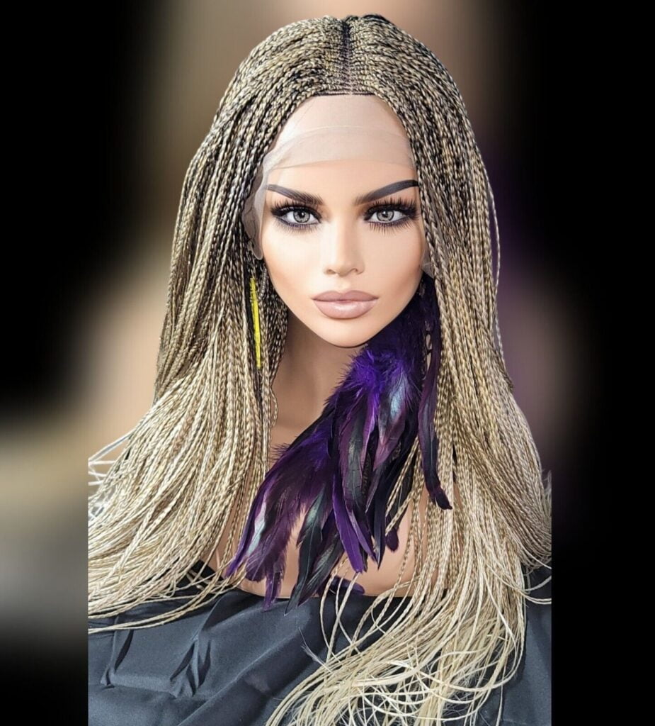 Magic Braids Wig: Premium 24" Knotless Braid Wig with Full Lace and Baby Hair -