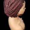 **Burgundy Mixed Braids Lace Wig with Baby Hair and Cornrow ** Short, Bob Style