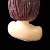 **Burgundy Mixed Braids Lace Wig with Baby Hair and Cornrow ** Short, Bob Style