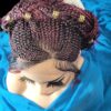 "Handcrafted Braided Wigs - Unique Red/Black Ombre Box Braid Lace Wigs" Long NWT