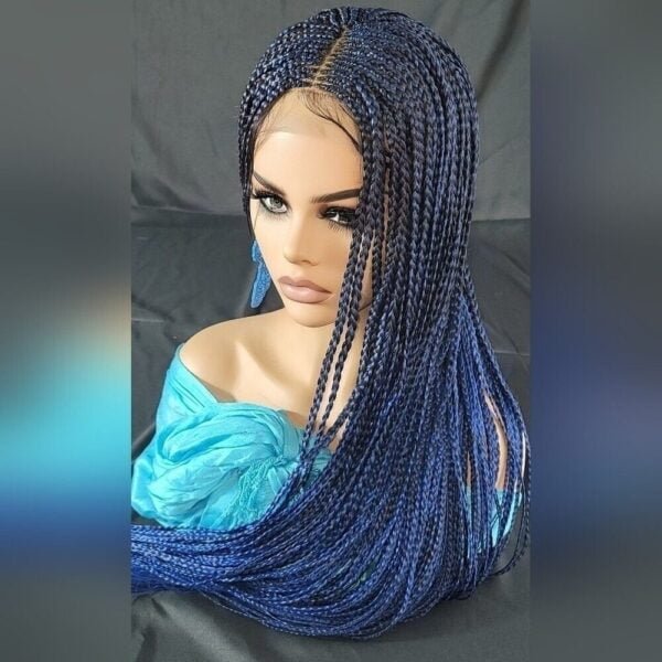 Blue Braided wig 100% handmade, ombre wig, NWT exotic colors absolutely gorgeous