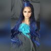 Blue Braided wig 100% handmade, ombre wig, NWT exotic colors absolutely gorgeous
