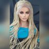 Blond Braided wigs 100% handmade, stunning , very long, feeding cornrows, NWT