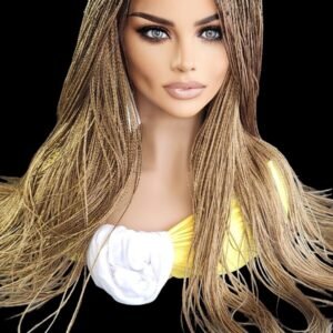 Braided Wig, Micro Millions Braids Lace Front Closure Wig in Black, Lightweight