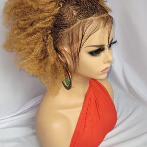 Blonde wig braided wigs Afro wig short wig