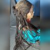 100% Handmade Braided Lace Wig - Long Cornrow Style, Natural Look, Comfort Fit"