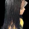 Full Lace Hand-Braided wig color # 1 Jet Black micro million braids- long wig