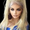 Premium Hand-Braided wig color #613 Blonde micro million braids- long wig - NWT