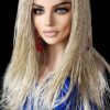 Premium Hand-Braided wig color #613 Blonde micro million braids- long wig - NWT