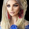 Premium Hand-Braided wig color #613 Blonde micro million braids- long wig - NWT