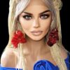 Premium Hand-Braided wig color #613 Blonde micro million braids- long wig - NWT