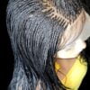 Full Lace Hand-Braided wig color # 1 Jet Black micro million braids- long wig