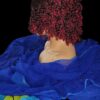 Short Kinky Twists, Ombre Red Wig Braided Wig Handmade Micro Millions Braids,