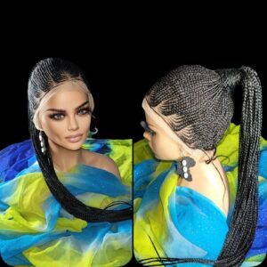 Braided wig 100% handmade, black Wig NWT Ghana Weave absolutely gorgeous. Long