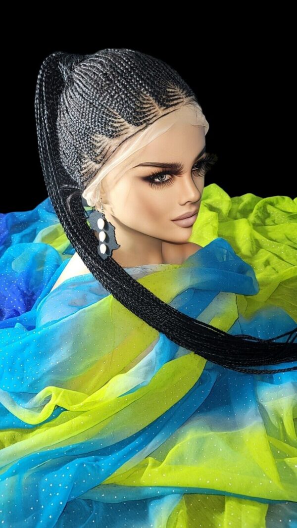 Braided wig 100% handmade, black Wig NWT Ghana Weave absolutely gorgeous. Long