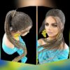 100% Handmade Shuku Style Jumbo Box Braided Lace Wig - Ombre Black, 28" Long NWT