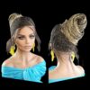 100% Handmade Shuku Style Jumbo Box Braided Lace Wig - Ombre Black, 28" Long NWT