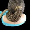 100% Handmade Shuku Style Jumbo Box Braided Lace Wig - Ombre Black, 28" Long NWT