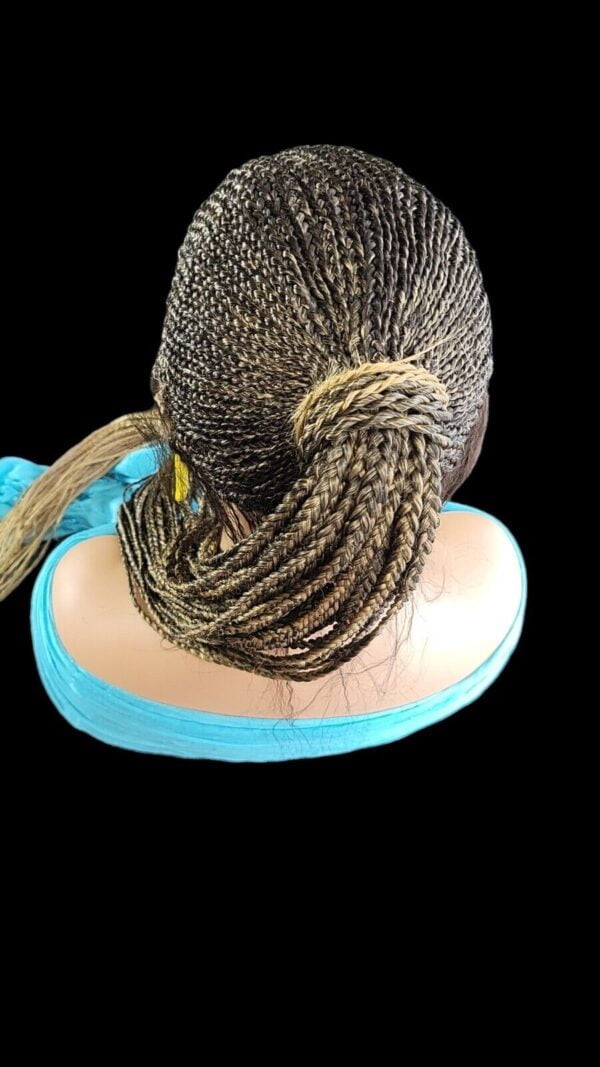 100% Handmade Shuku Style Jumbo Box Braided Lace Wig - Ombre Black, 28" Long NWT