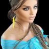 100% Handmade Shuku Style Jumbo Box Braided Lace Wig - Ombre Black, 28" Long NWT