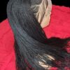 Braided Wig: Handmade, Long, Jet Black (#1) Human-Synthetic Blend, Cornrows NWT