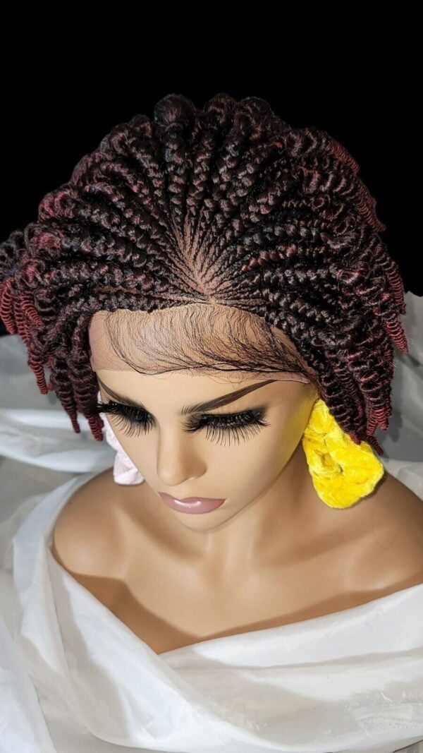 Handmade Braided Wigs Micro Braids, Short Kinky Twists, NWT, Ombre