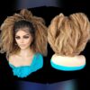 braided wigs, 100% handmade, short Wig afro style, gorgeous, vibrant colors NWT