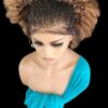 braided wigs, 100% handmade, short Wig afro style, gorgeous, vibrant colors NWT