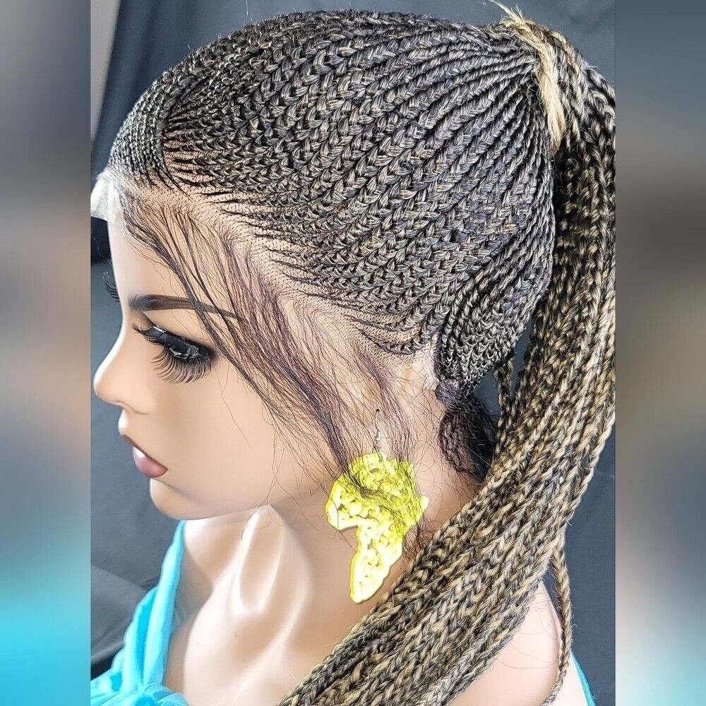 Handmade Braided Wig with Updo and Ponytail - NWT Color 2/27 Ombre long Wig