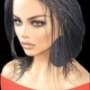 Handmade Braided Lace Wigs, Bob cut, short Micro millions braids. NWT Jet Black