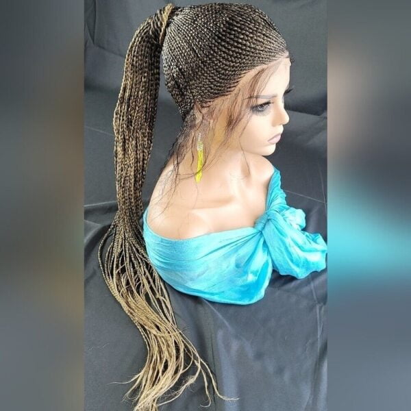 Handmade Braided Wig with Updo and Ponytail - NWT Color 2/27 Ombre long Wig