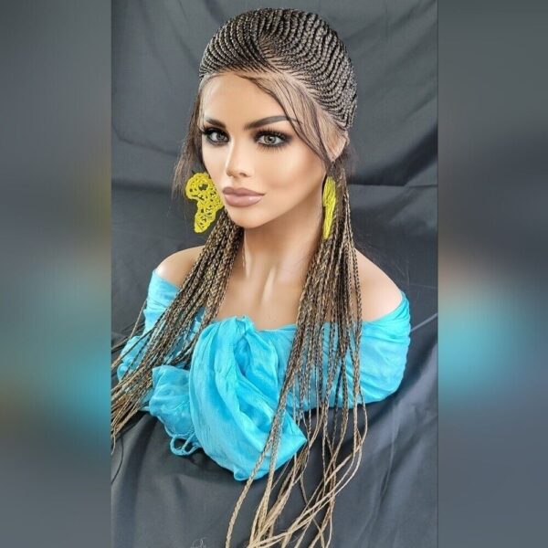 Handmade Braided Wig with Updo and Ponytail - NWT Color 2/27 Ombre long Wig