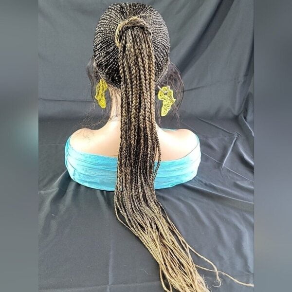 Handmade Braided Wig with Updo and Ponytail - NWT Color 2/27 Ombre long Wig