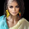 Braided Lace Wig, Handmade Passion Twist, Bohemian Twist. Short 12" NWT