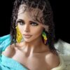 Braided Lace Wig, Handmade Passion Twist, Bohemian Twist. Short 12" NWT