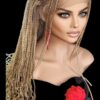 Braided Full Lace Wigs, 24" Knotless Braids Wig with Ghana Weave Blonde Wig NWT