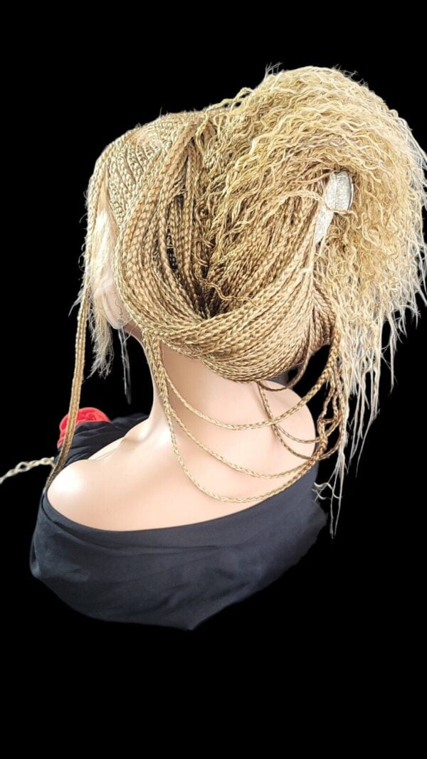 Braided Full Lace Wigs, 24" Knotless Braids Wig with Ghana Weave Blonde Wig NWT