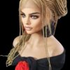 Braided Full Lace Wigs, 24" Knotless Braids Wig with Ghana Weave Blonde Wig NWT