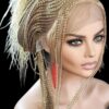 Braided Full Lace Wigs, 24" Knotless Braids Wig with Ghana Weave Blonde Wig NWT