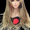 Braided Full Lace Wigs, 24" Knotless Braids Wig with Ghana Weave Blonde Wig NWT