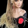 Braided Full Lace Wigs, 24" Knotless Braids Wig with Ghana Weave Blonde Wig NWT