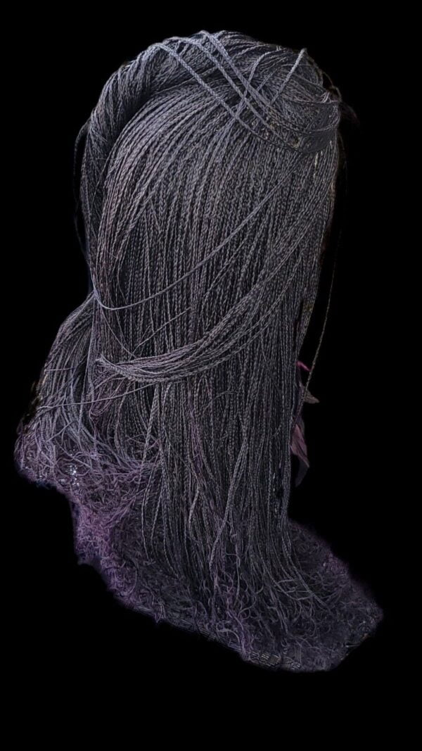 Braided Wig "ALINA", Stunning Long Braids, New with Tags, Ombre Purple Full Lace