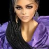 100% Handmad Braided Wigs - Jet Black Feeding With Box Braid Lace Wigs" Long NWT