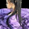 100% Handmad Braided Wigs - Jet Black Feeding With Box Braid Lace Wigs" Long NWT