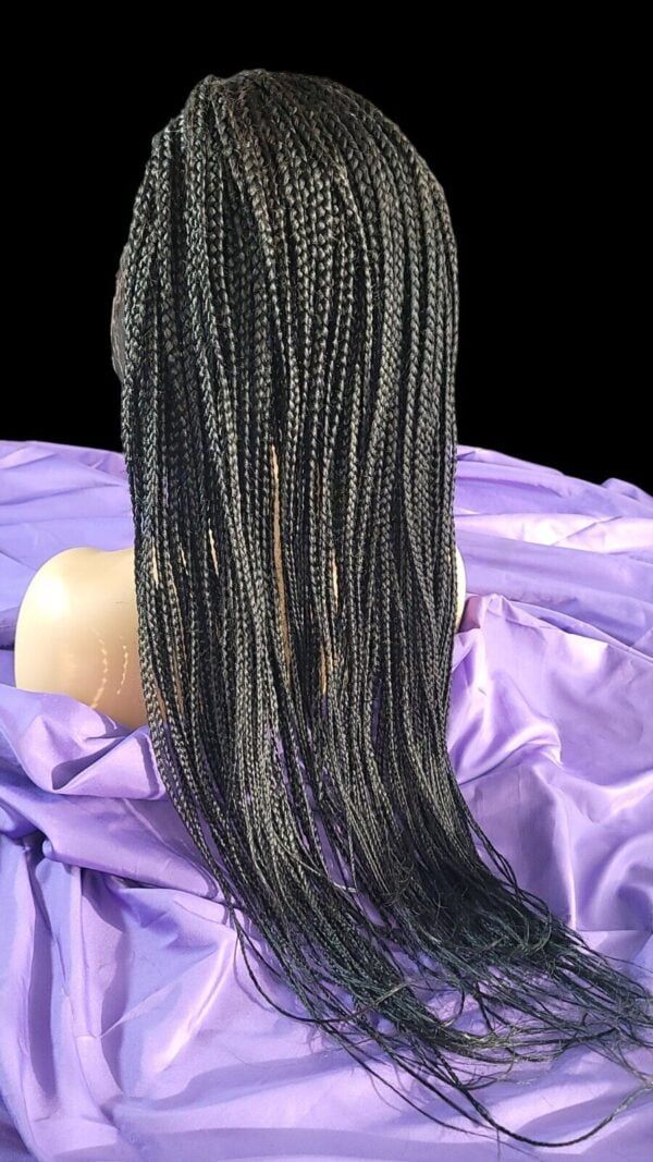 100% Handmad Braided Wigs - Jet Black Feeding With Box Braid Lace Wigs" Long NWT